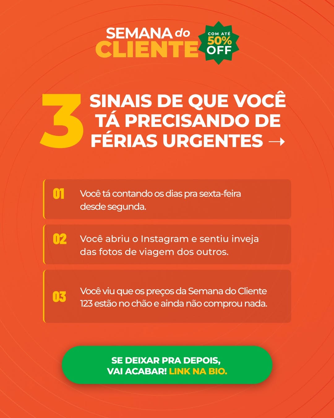 Post de 123 Milhas