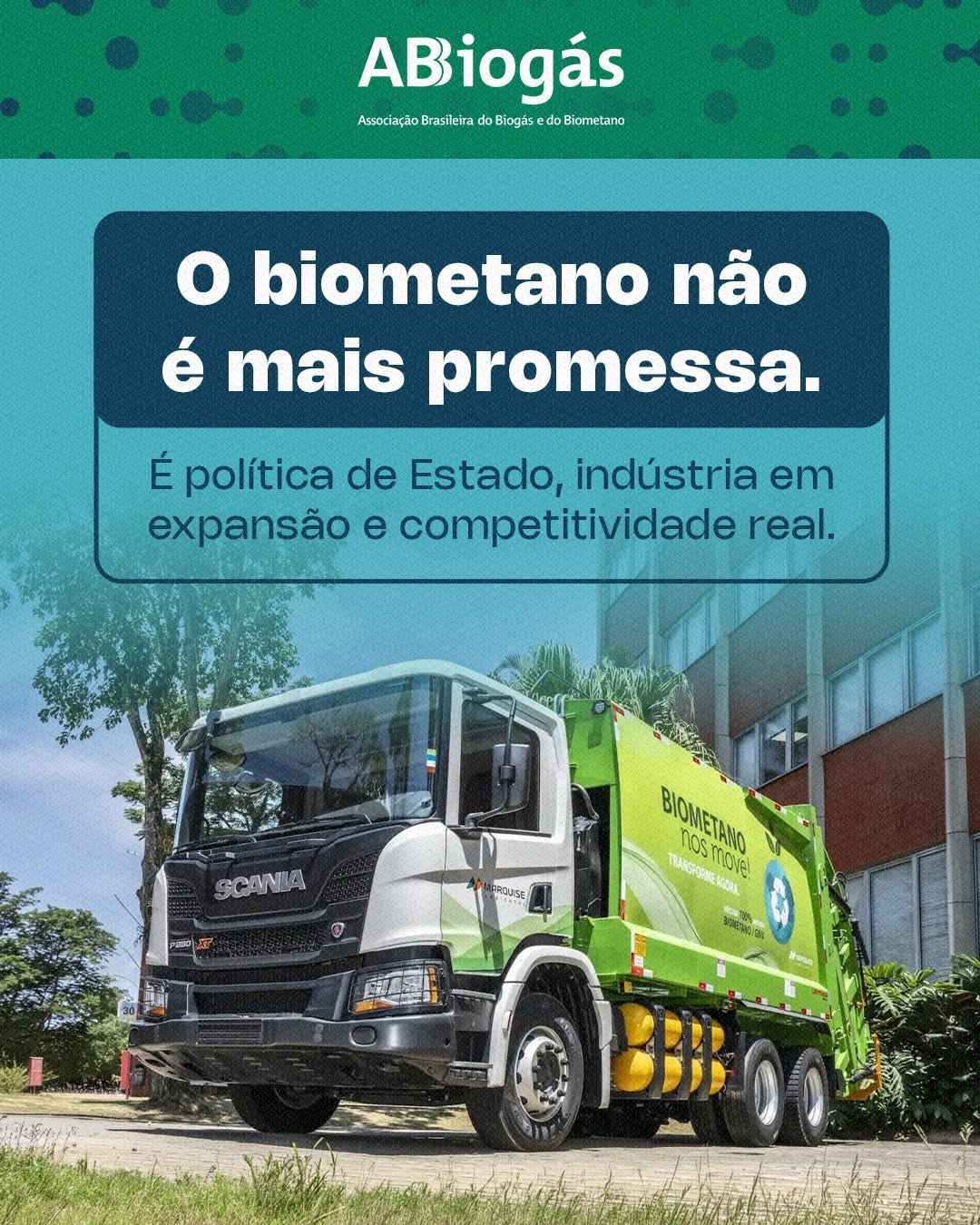 Post de ABiogás - Associação Brasileira do Biogás