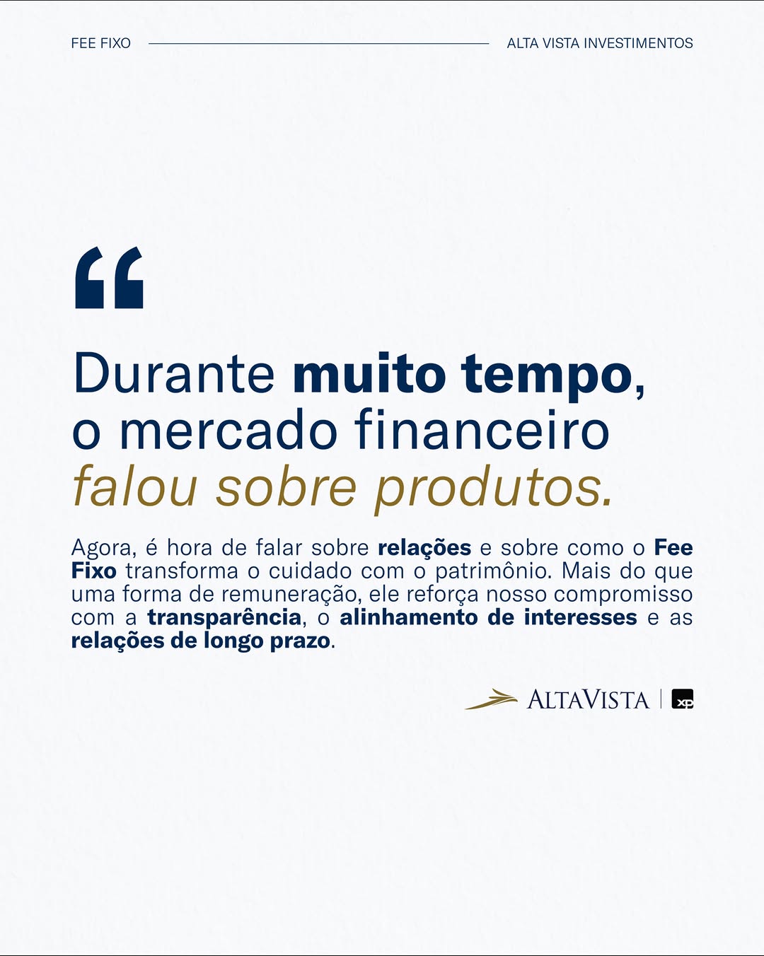 Post de Alta Vista Investimentos