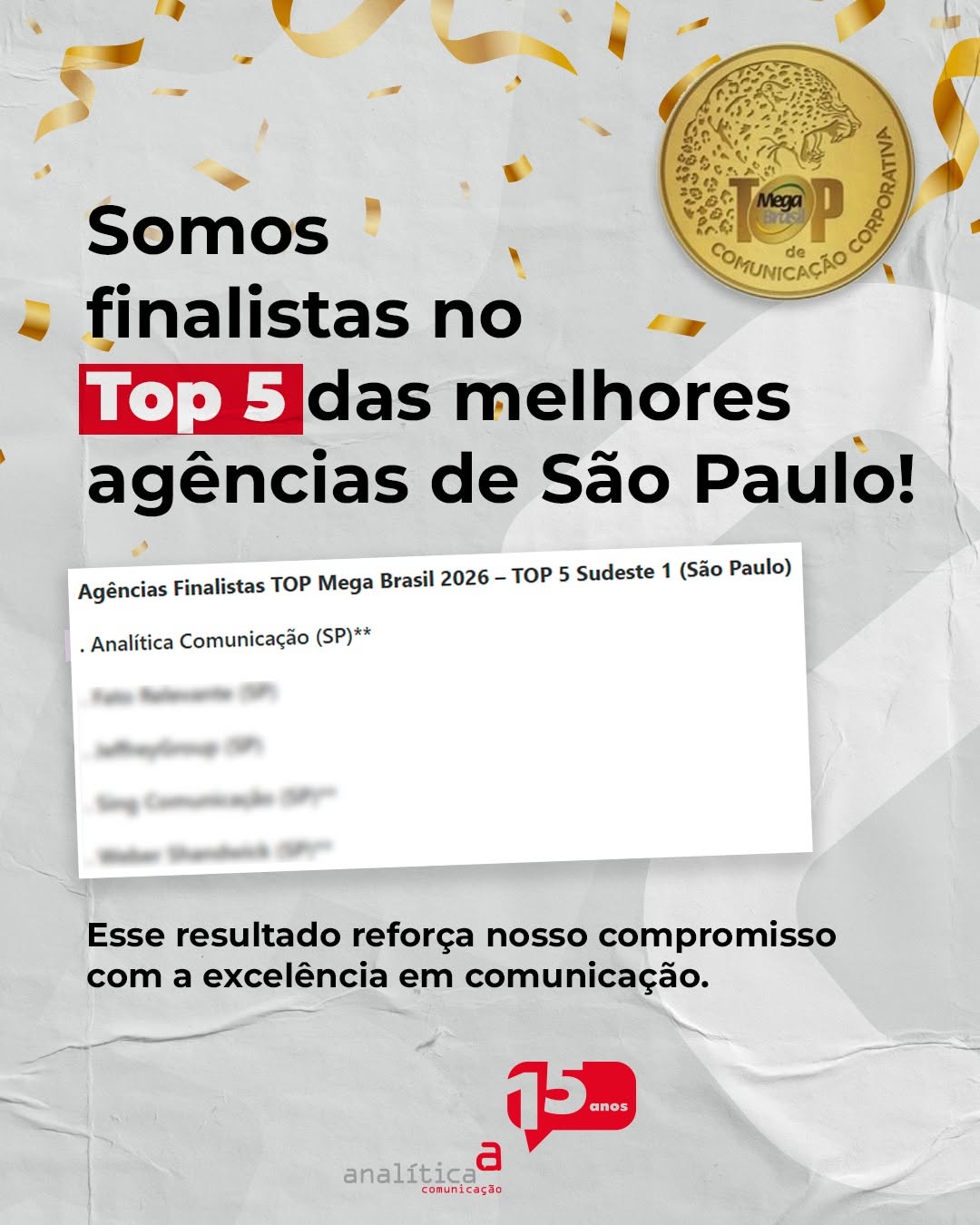 Post de Analítica Comunicação
