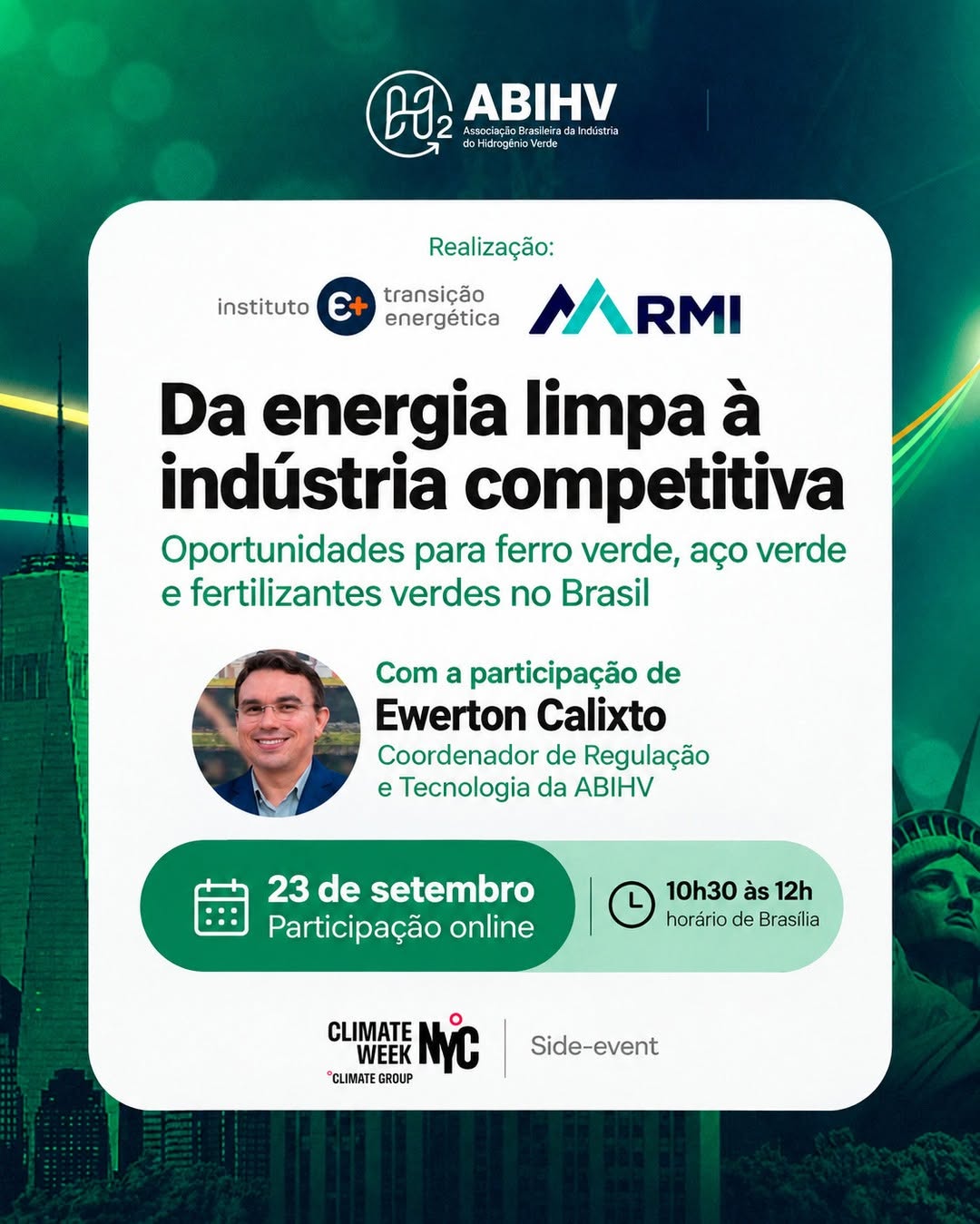 Post de Associação Brasileira do Hidrogênio Verde