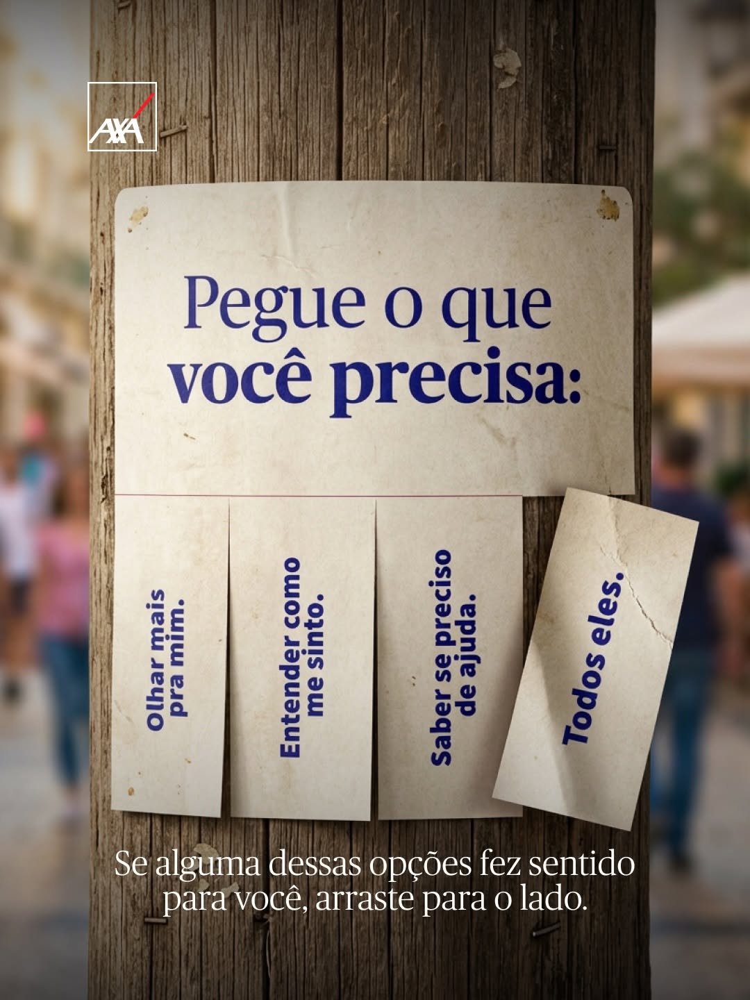 Post de AXA no Brasil