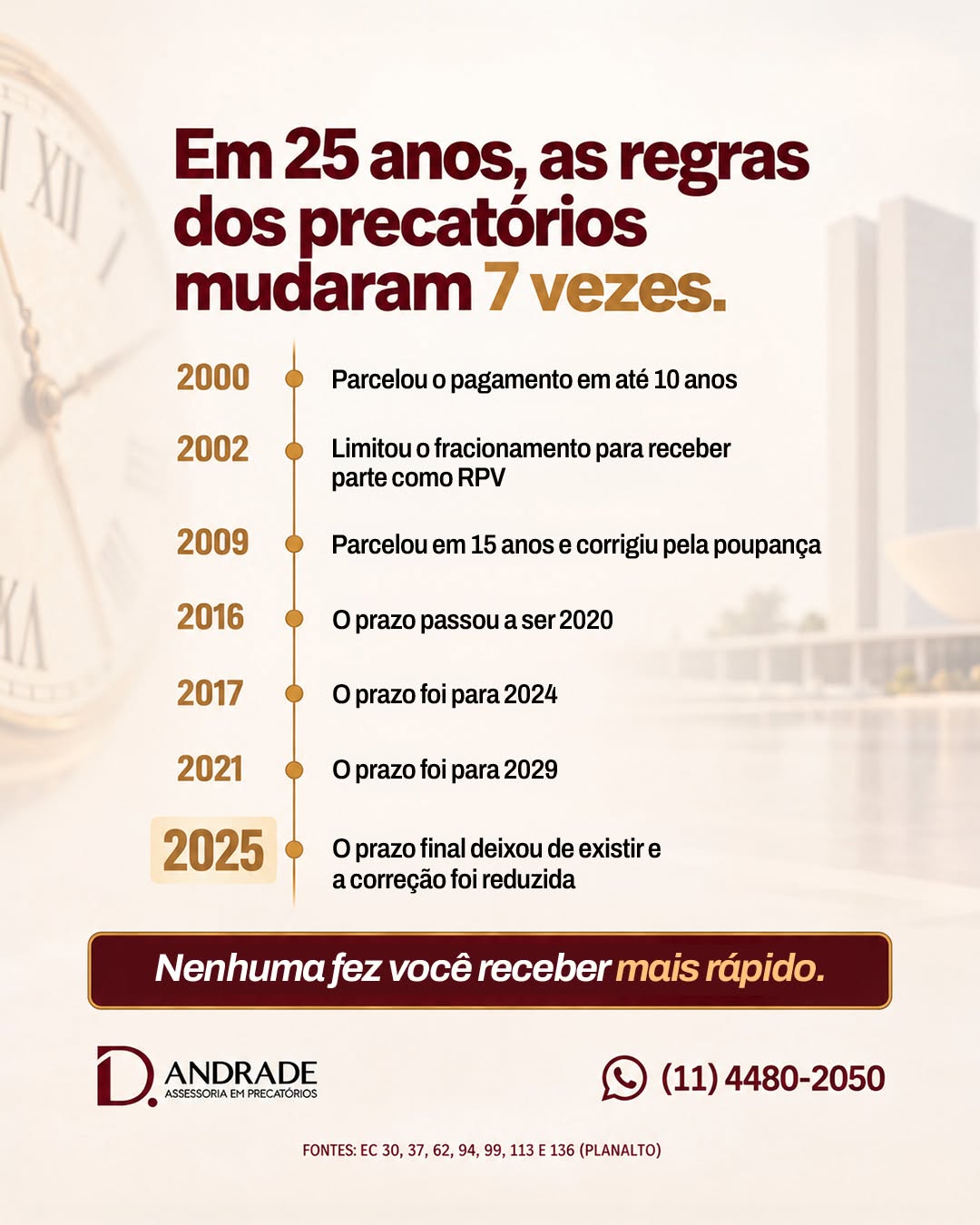 Post de D.Andrade - Assessoria em Precatórios