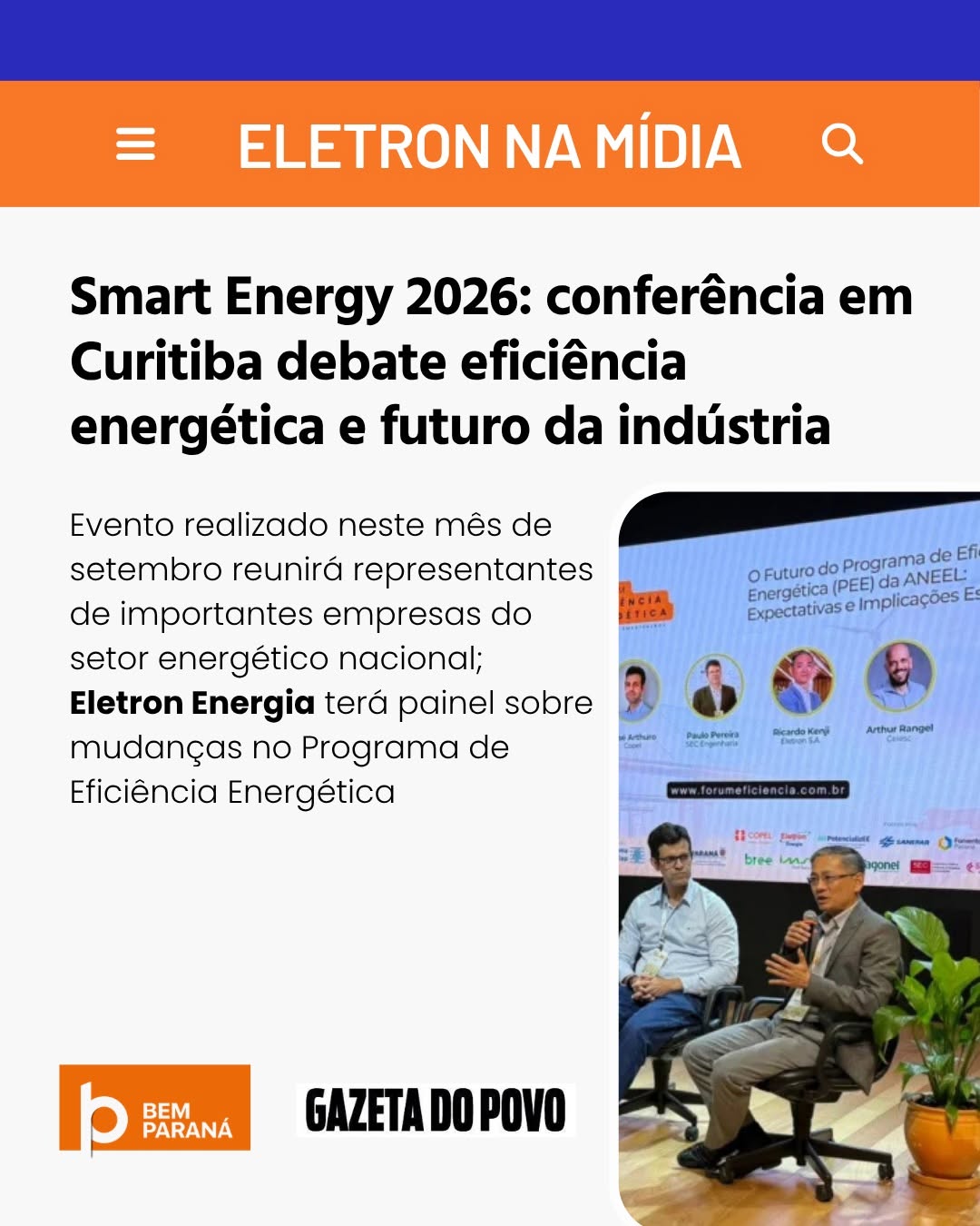 Post de Elétron Energy