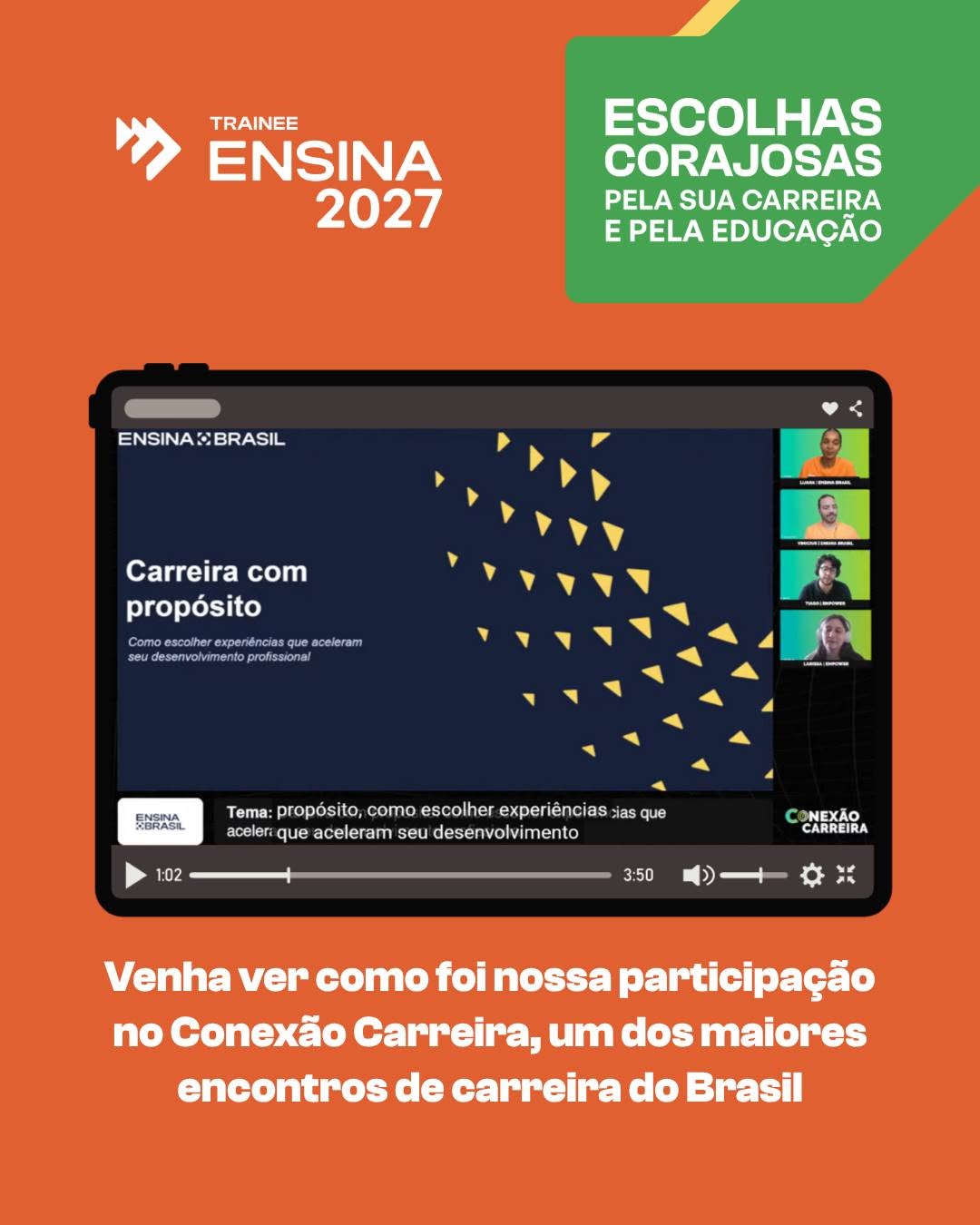 Post de Ensina Brasil
