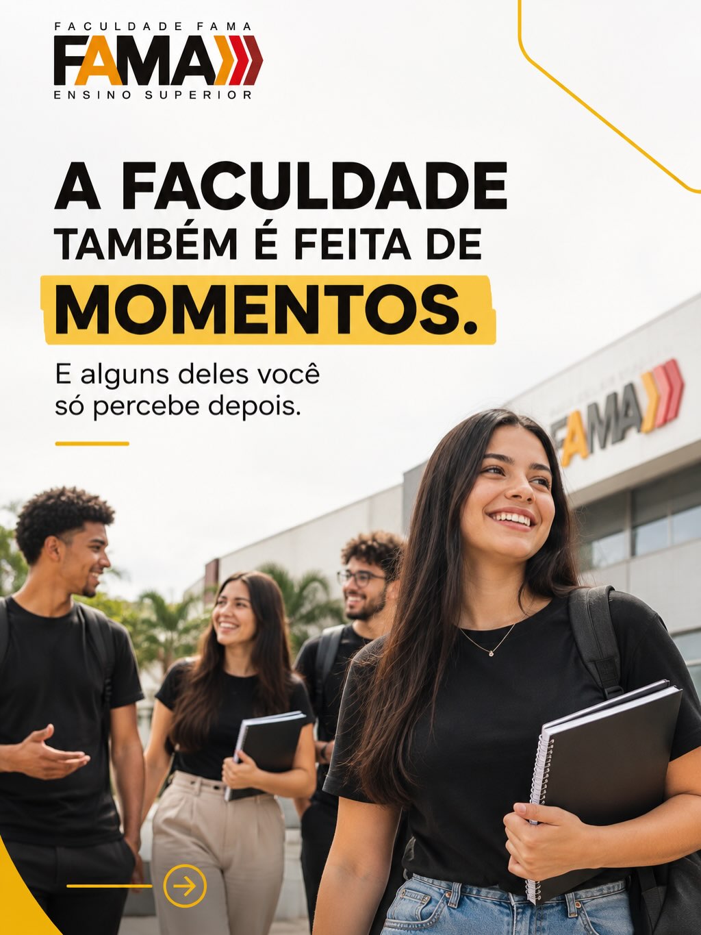 Post de Faculdade Fama