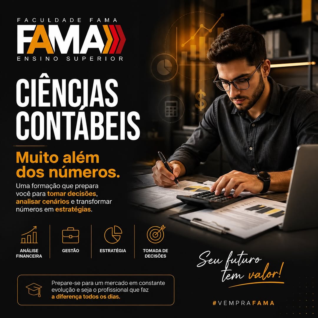 Post de Faculdade Fama