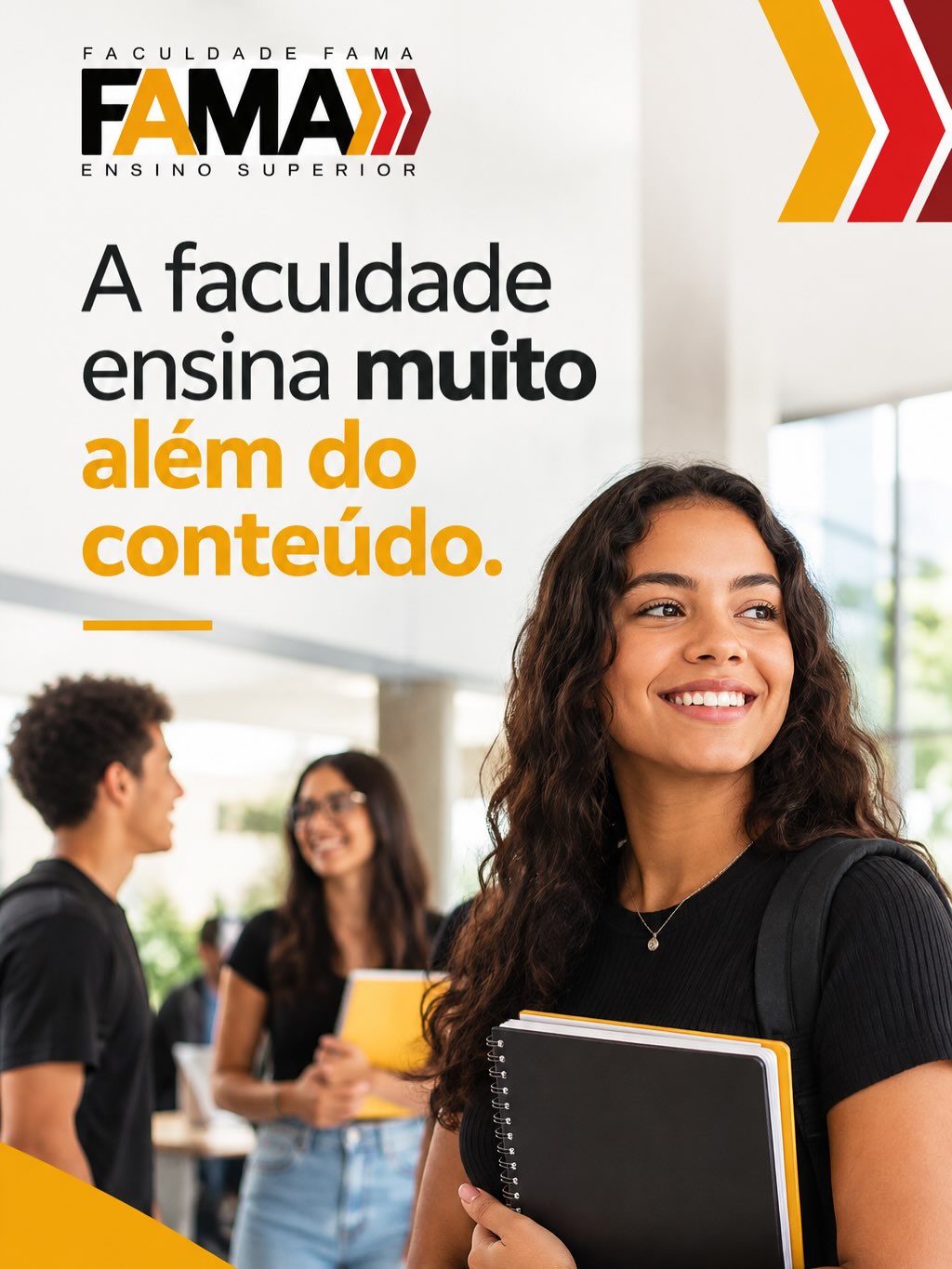 Post de Faculdade Fama