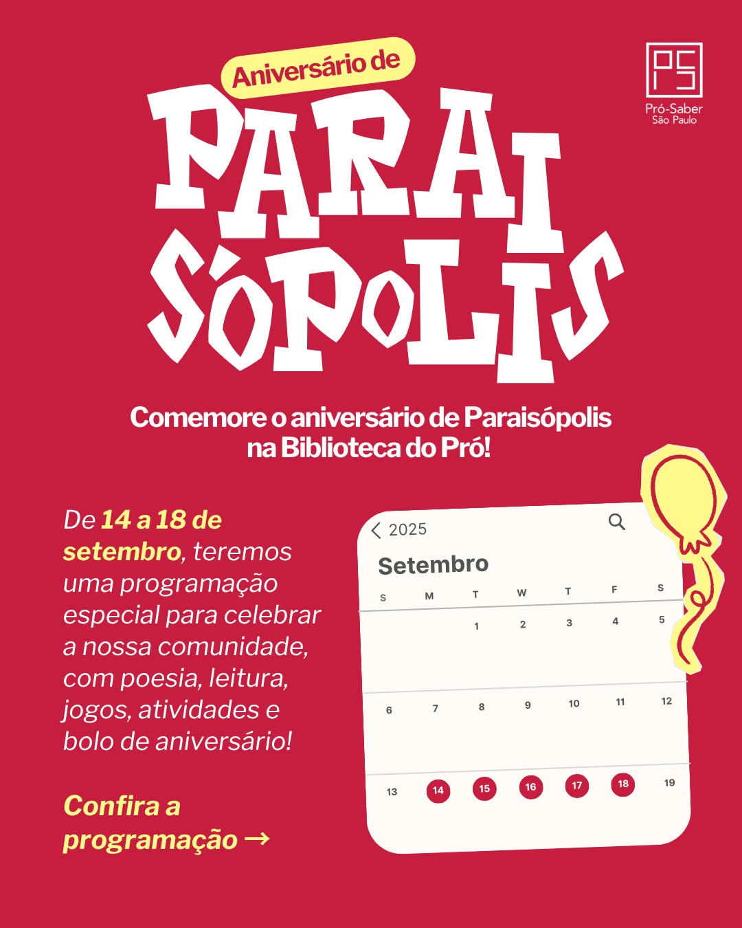 Post de Pró-Saber SP