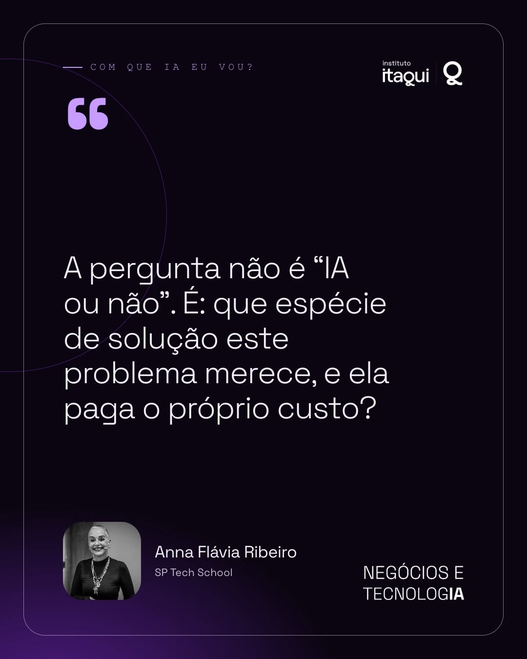 Post de São Paulo Tech School - SPTech