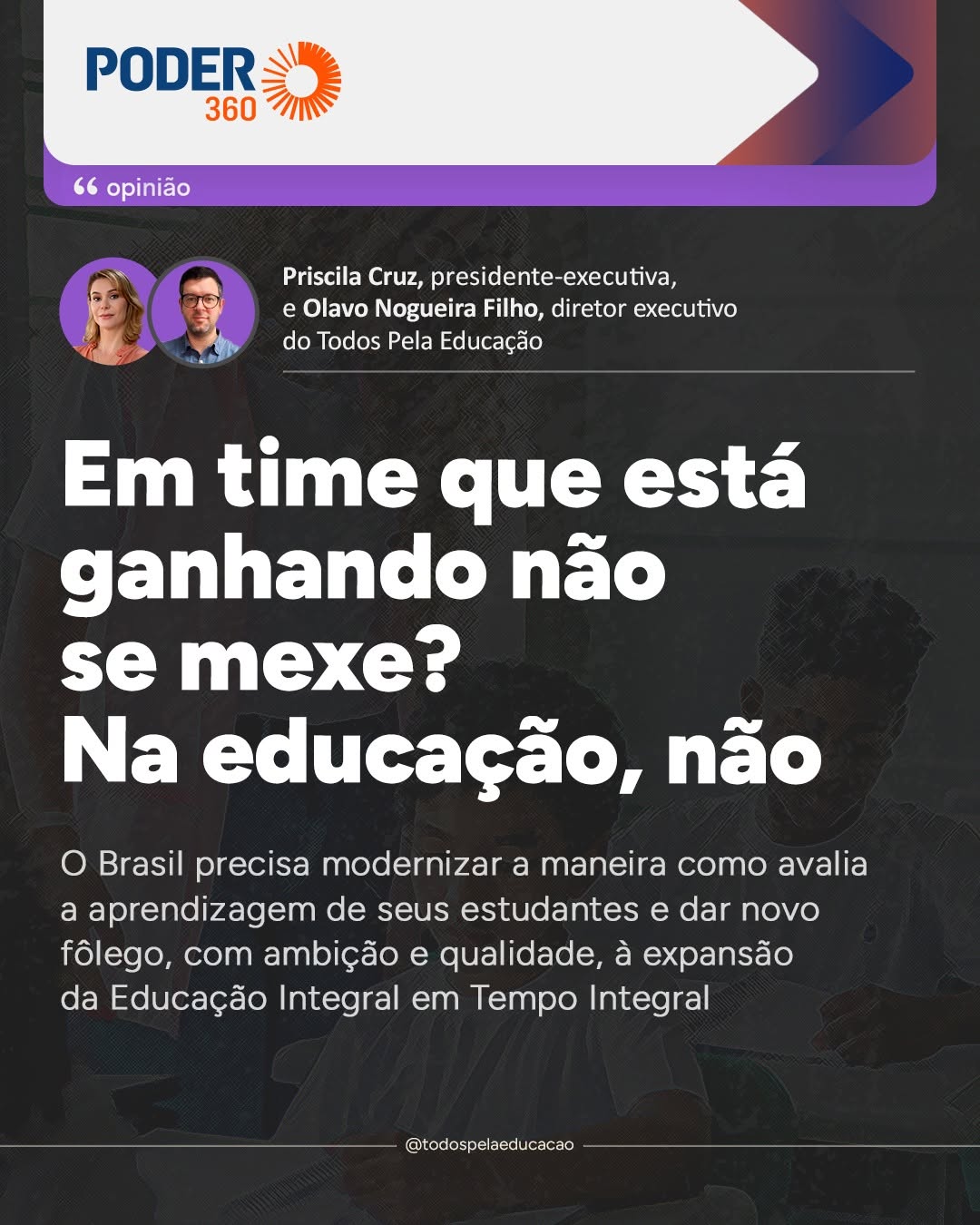 Post de Todos Pela Educação