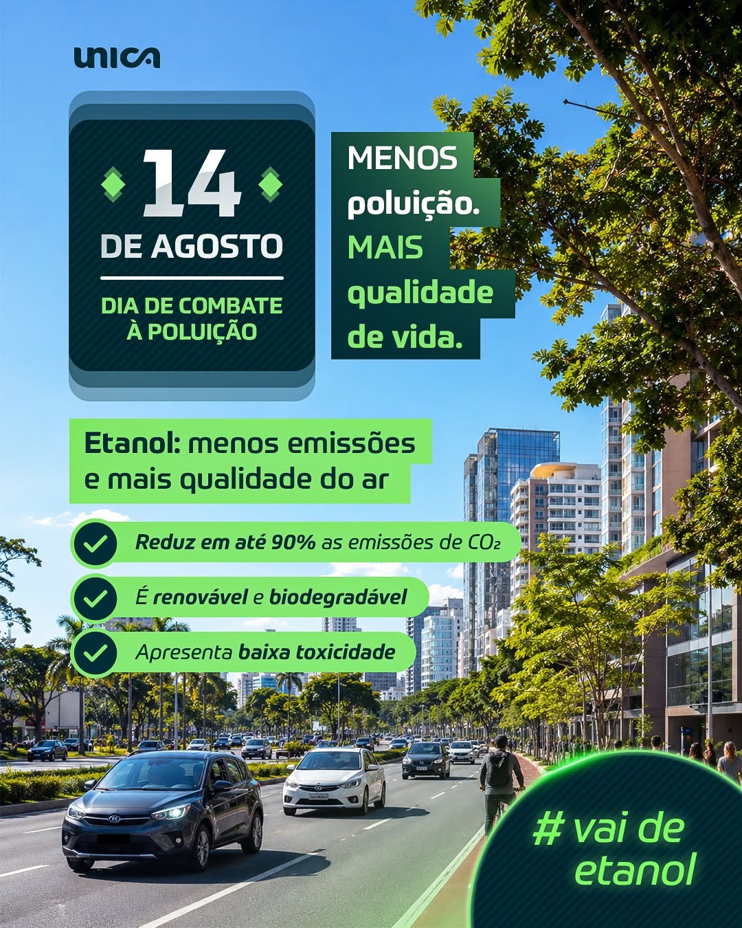 Post de Unica (união da indústria de cana-de-açúcar e bioenergia)