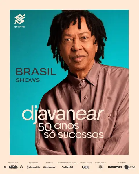 Post de Djavan com Ticketmaster Brasil